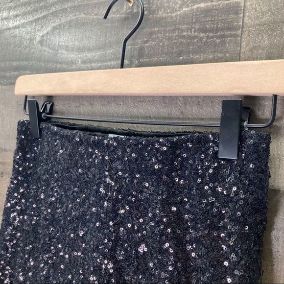 Tobi Black Sequin Be Seen Mini Pencil Skirt - Picture 5 of 9